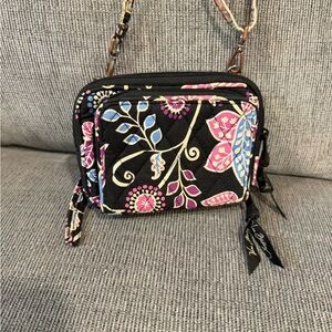 Vera Bradley Black Floral Crossbody Bag